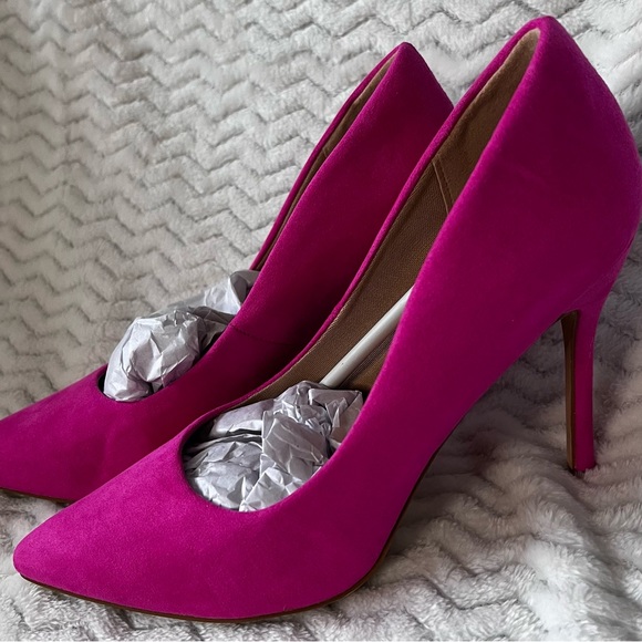 MySoft Women’s Pink Suede Heels - Picture 4 of 7